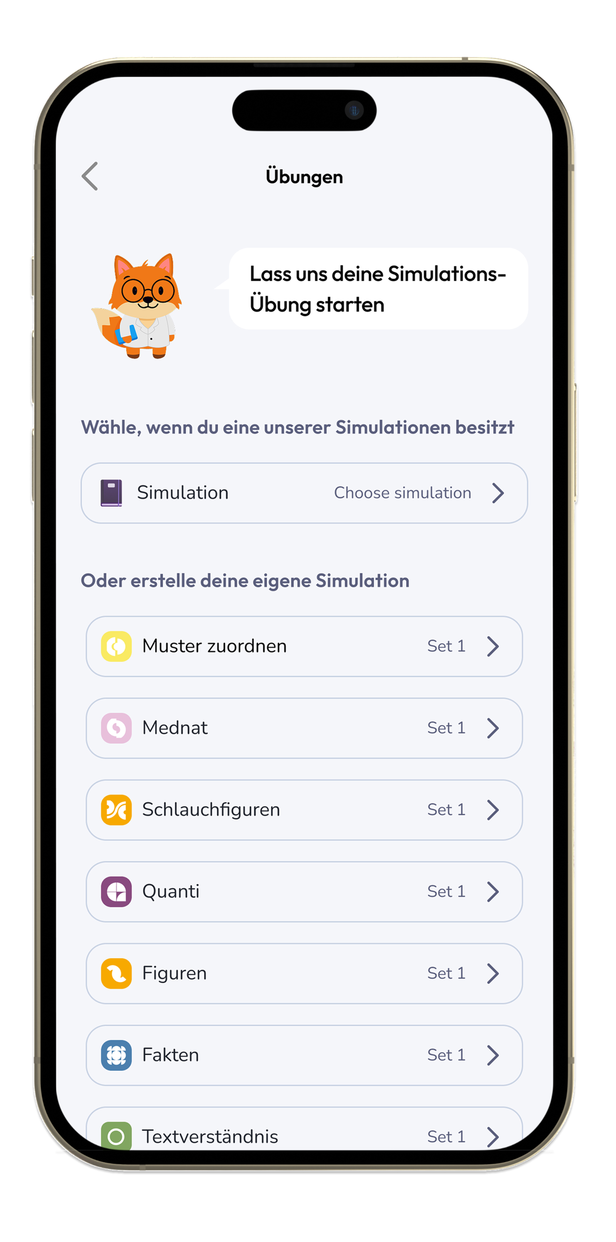 Übungsgenerator für flexibles Training