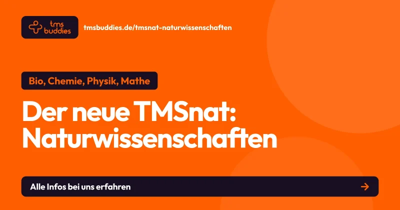 Übersichtsdarstellung der TMSnat Naturwissenschaften: Biologie, Chemie, Physik und Mathematik mit Themen und Aufgabenanzahl