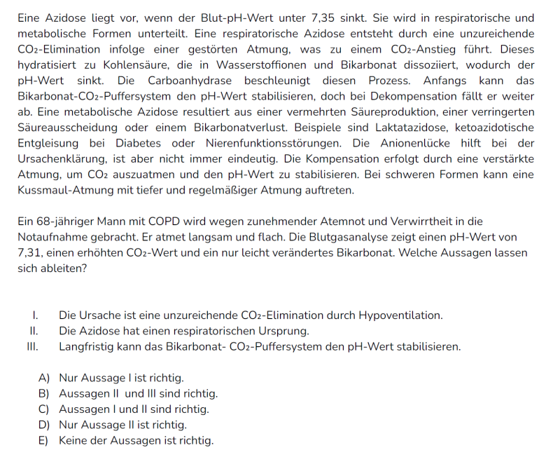 So kann eine typische Aufgabenstellung in „MedNat" aussehen.